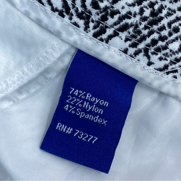 Apt. 9 Torie Printed Mid Rise Cuffed Hem Chino Shorts Black White 4 - Picture 6 of 10